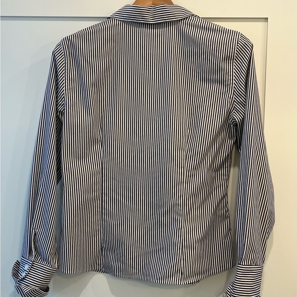 Calvin Klein Women’s Black and White Pinstripe Button-Up Shirt - Picture 4 of 4